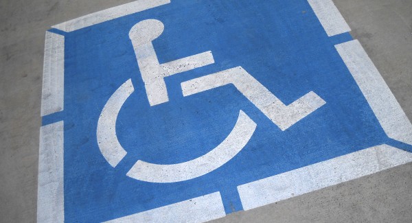 Picture of a handicap parking spot.