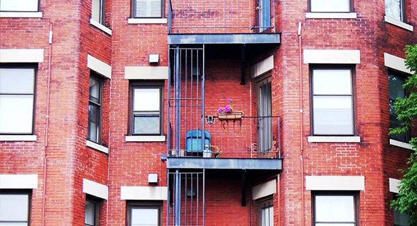 Picture of an condo balcony.
