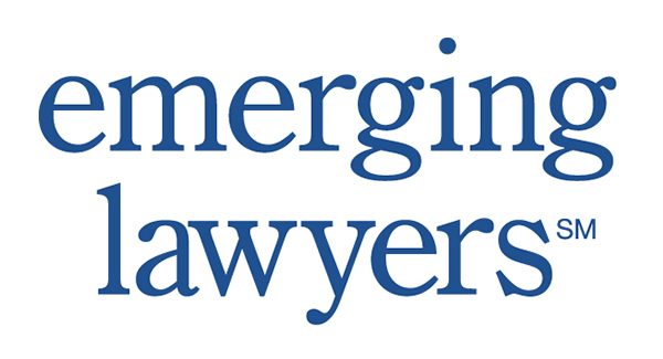 Picture of emerging lawyers logo.