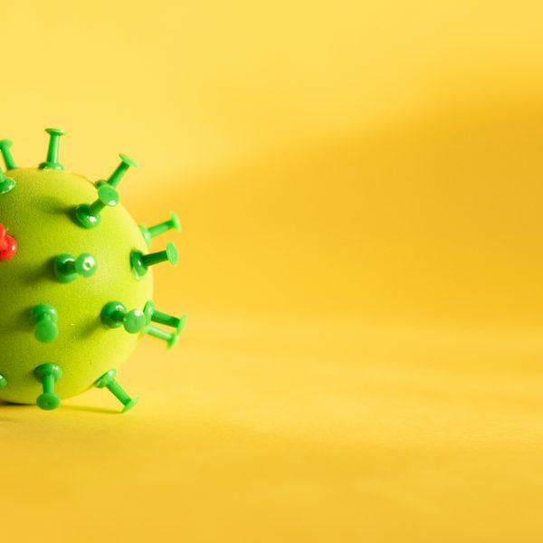 Single virus representing Coronavirus.