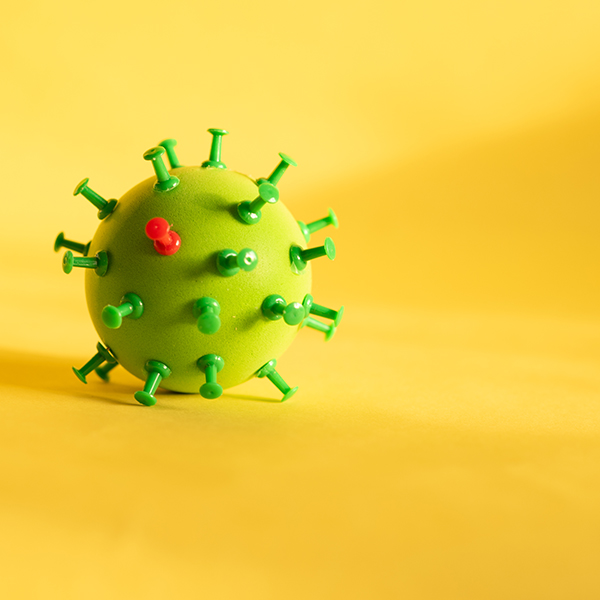 Single virus representing Covid-19.