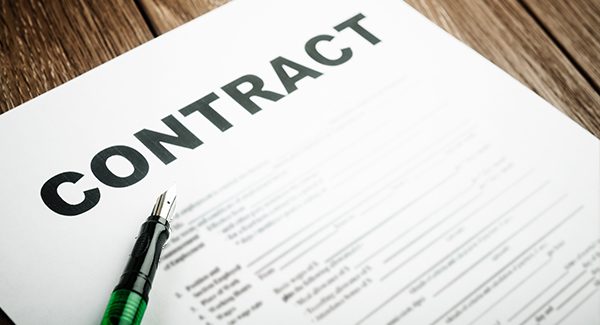Contract agreement.