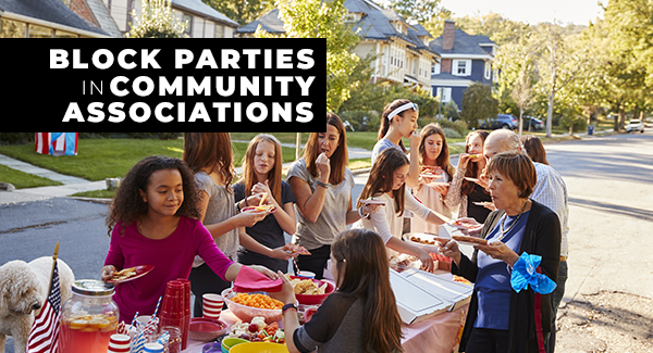 Block party in community association