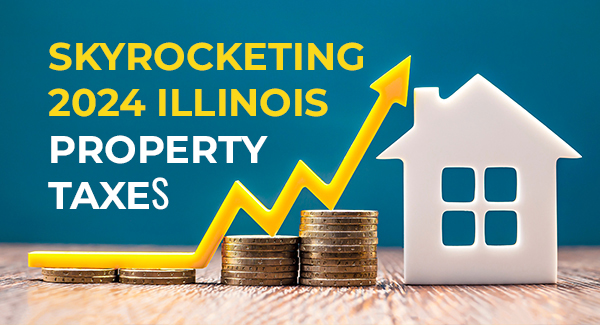 Arrow indicating rising 2024 property taxes