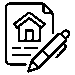 A simple black and white line drawing of a cat sitting upright, viewed from the side, with its tail curled around its body.