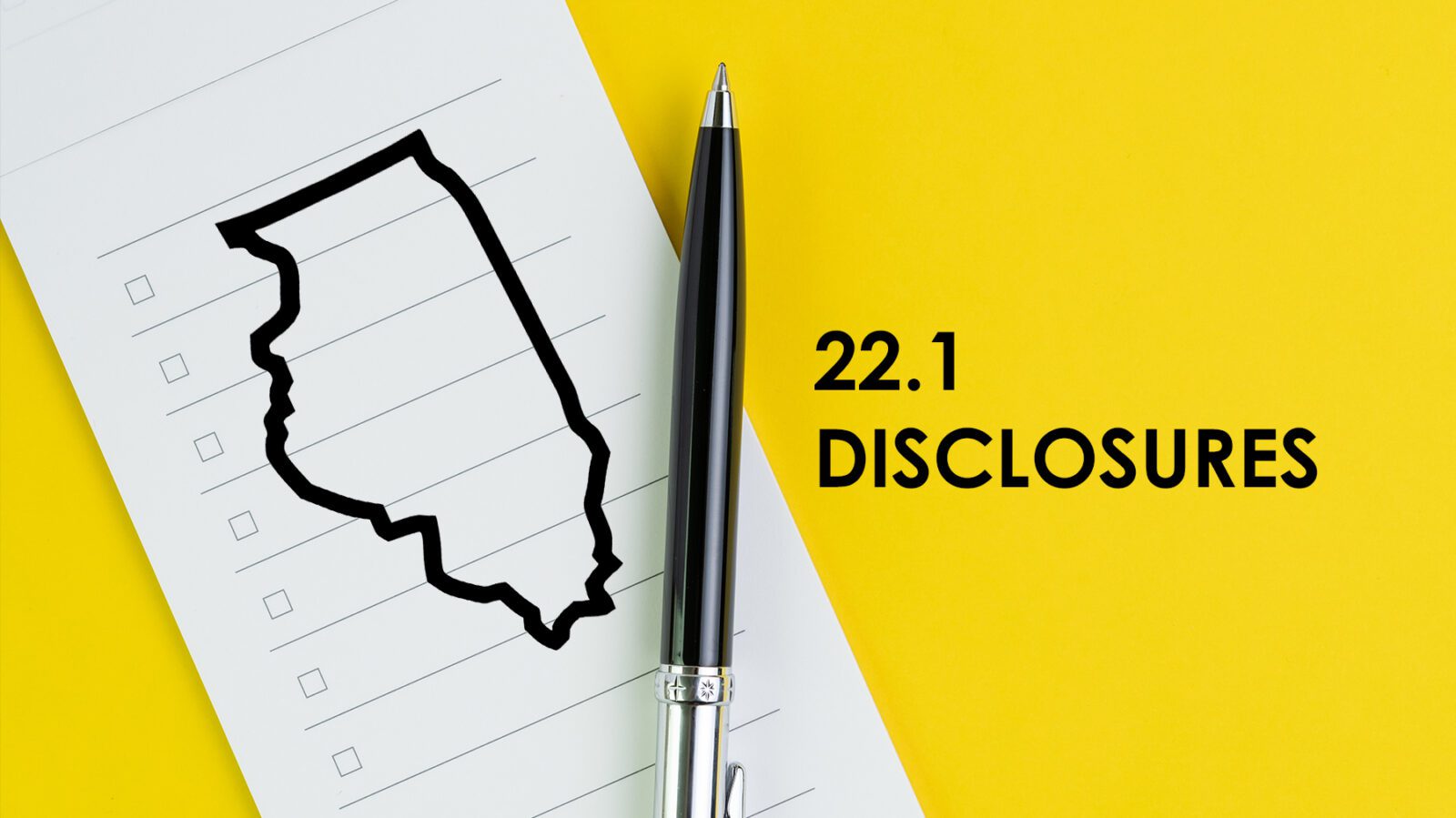 Paper and pen representing legal disclosure.